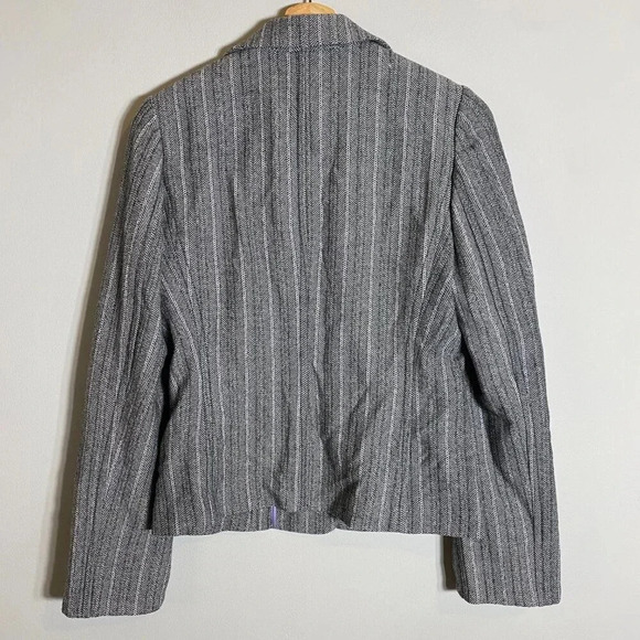 Banana Republic Wool Tweed Blazer Jacket Women's Size 8 Gray Career Formal - Picture 9 of 13